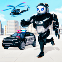 Police Panda Robot Car Transform Flying Car Games APKs MOD