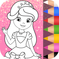 Princess Coloring Book Glitter Girls Dress Up APKs MOD