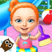 Sweet Baby Girl Cleanup 4 House Pool Stable APKs MOD