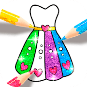 Glitter Dress Coloring Game for girls 1.7 APKs MOD
