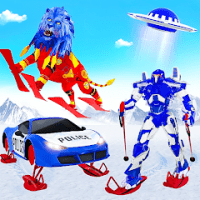 Snow Mountain Lion Robot Car APKs MOD