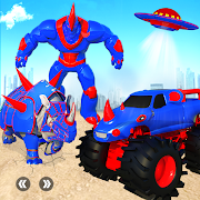 Rhino Robot Monster Truck Transform Robot Games 16 APKs MOD