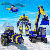 Snow Excavator Robot Games APKs MOD